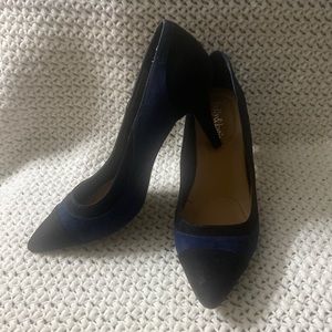 Kelly & Katie Blue/Black Suede Heel-Women’s Size 9.5